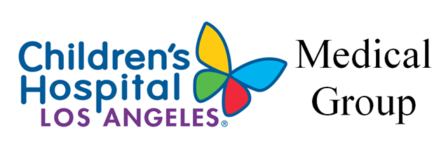 Logo with butterfly reading Children's Hospital of Los Angeles Medical Group