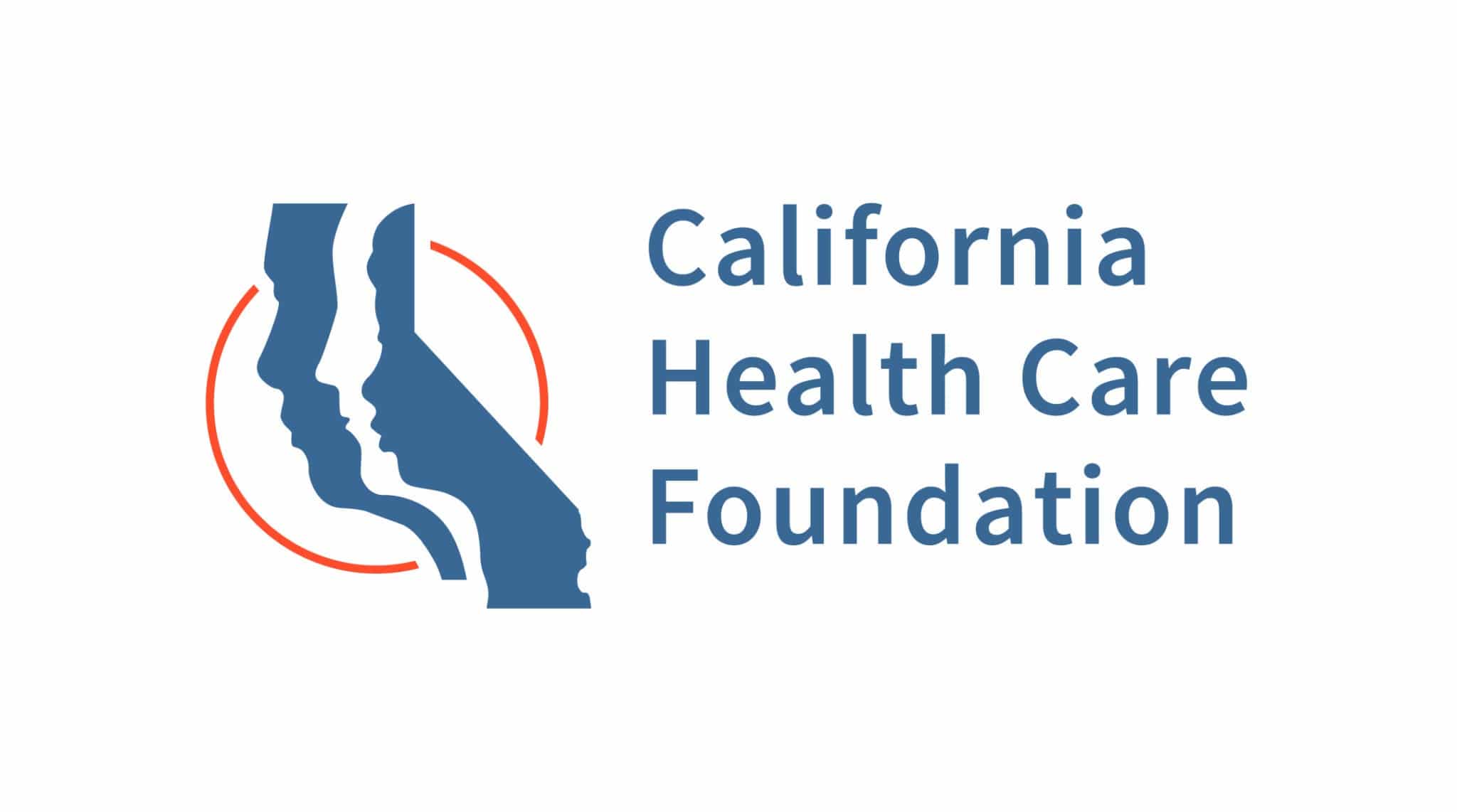 Logo has outline of the state of California and text reading California Health Care Foundation
