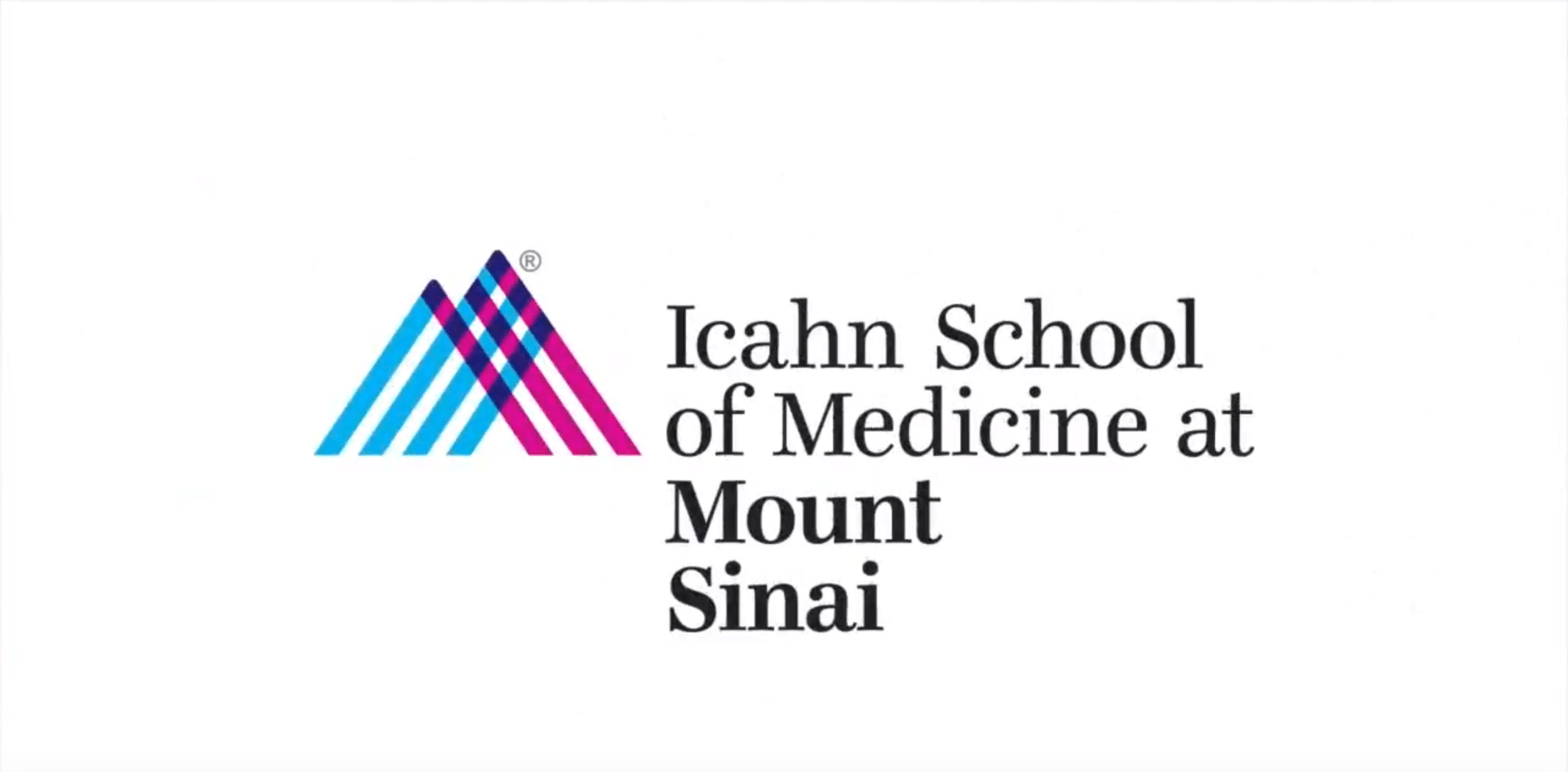Logo with mountain graphic and text reading Icahn School of Medicine at Mount Sinai