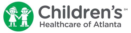 logo with two children holding hands and reading children's healtcare of atlanta