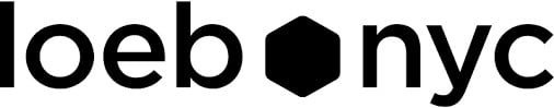 Black logo with a hexagon reading loeb nyc