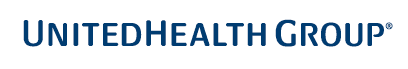 Logo reading UnitedHealth Group in blue text on white background