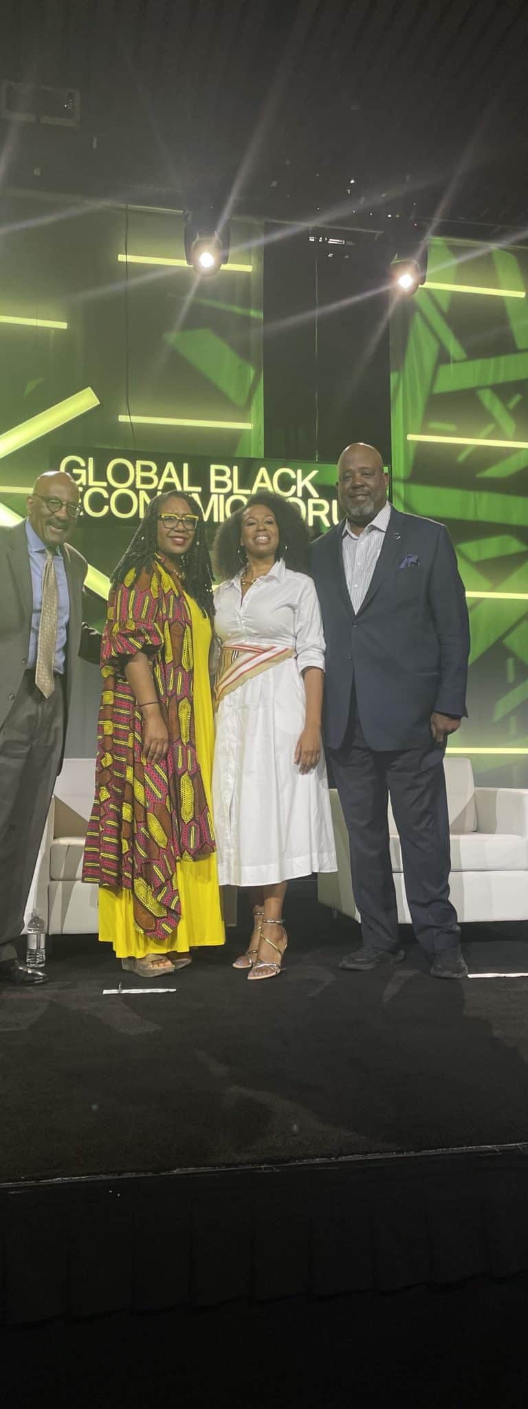 Cliff Barnes, Michellene Davis, Esq., Dr. Aletha Maybank, Dr. Cedric Bright at the Global Black Economic Forum