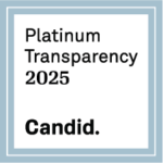 A square badge reading Platinum Transparency 2025 Candid.