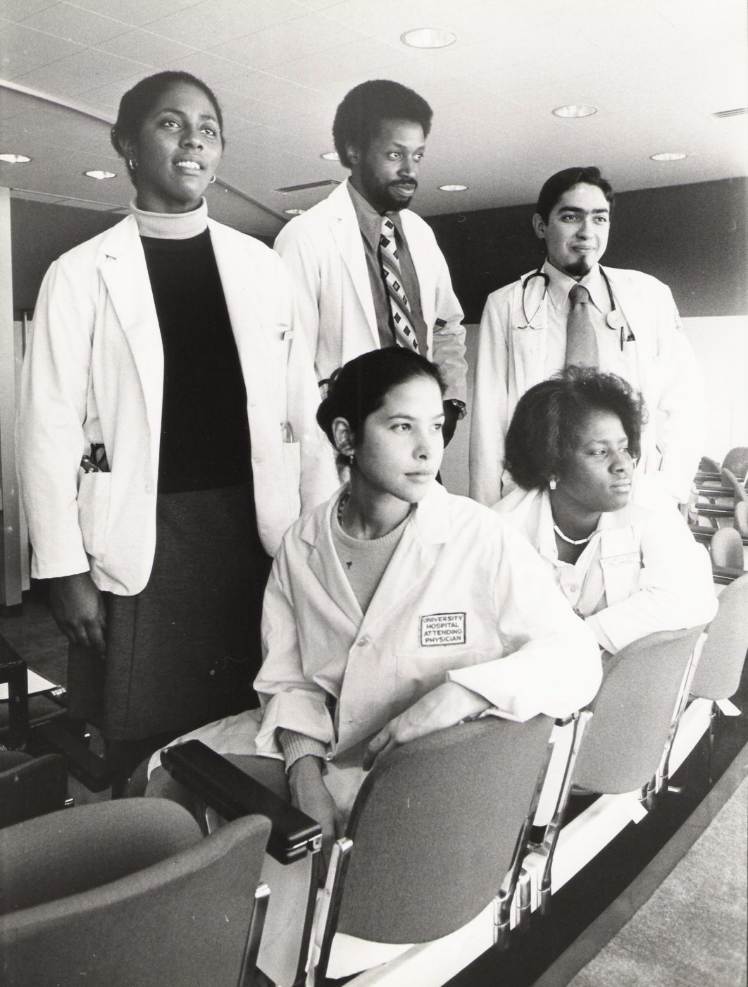 Photo of Dr. Lawrence Brown and fellow doctors. 